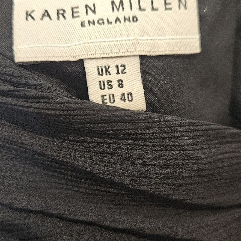 Karen Millen Silk Black Halter Evening Dress - Elegant Women's Black Dress - Picture 11 of 11